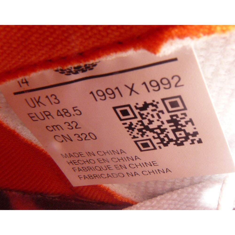 Reves Paris Air Kiy 85 High NY Edition White Orange Sneakers Mens Sz 14 NWT - Picture 6 of 10
